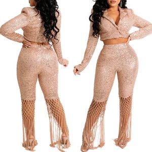 Sequin Pant Set